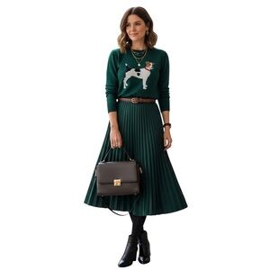 St. John's Bay  Plaza Green Dog Sweater - Crewneck Green